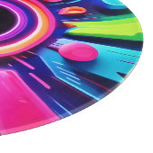 Neon Vortex Abstrakt Space Art Schneidebrett (Ecke)