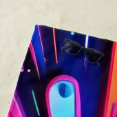 Neon Vortex Abstrakt Space Art Strandtuch (Beispiel)