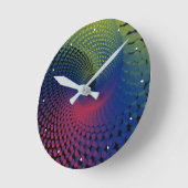 Neon Vortex Acrylhalterung, rund (Mittel) Runde Wanduhr (Winkel)