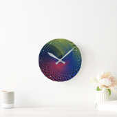 Neon Vortex Acrylhalterung, rund (Mittel) Runde Wanduhr (Zuhause)