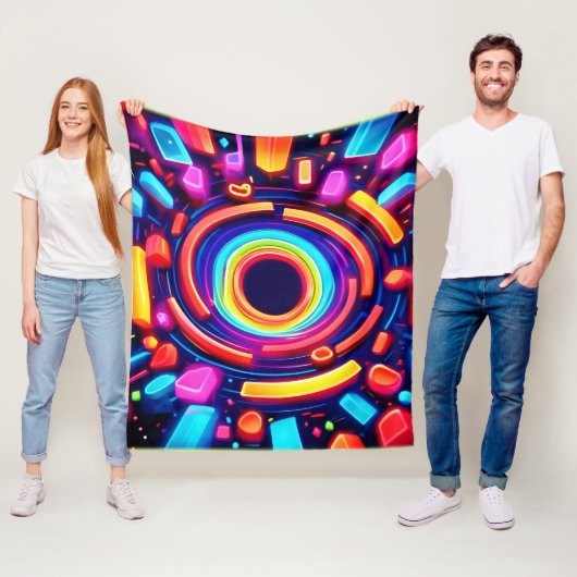 Neon Vortex Odyssey Fleecedecke (Beispiel)