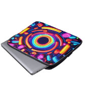 Neon Vortex Odyssey Laptopschutzhülle (Vorne Knopf)