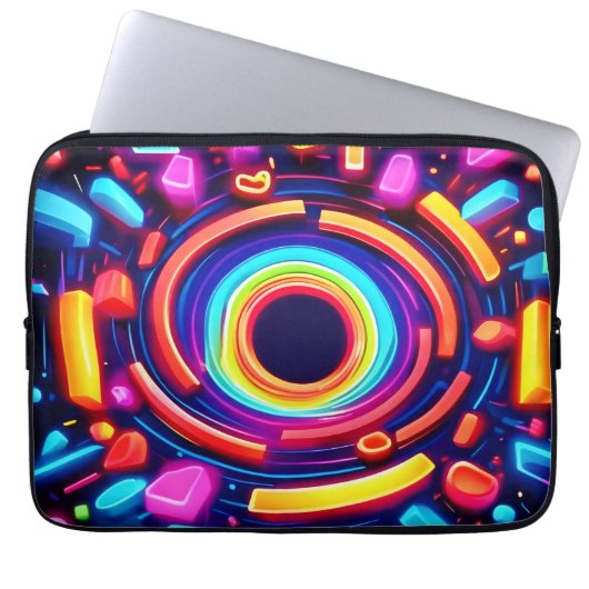 Neon Vortex Odyssey Laptopschutzhülle (Vorderseite)