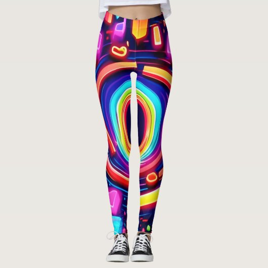 Neon Vortex Odyssey Leggings (Vorderseite)