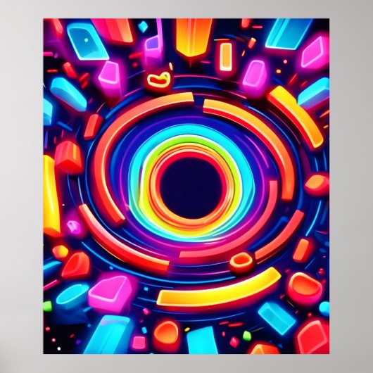 Neon Vortex Odyssey Poster (Vorne)