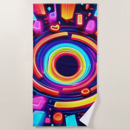 Neon Vortex Odyssey Strandtuch
