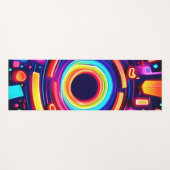 Neon Vortex Odyssey Yogamatte (Vorderseite (Horizontal))