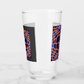 Neon Vortex Stern Optische Täuschung – Blau Orange Glas (Links)