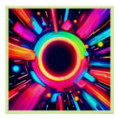 Neon Vortex von Lichtkunst Poster (Vorderseite)