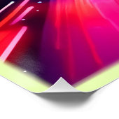 Neon Vortex von Lichtkunst Poster (Ecke)