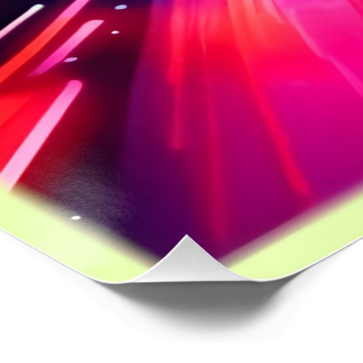 Neon Vortex von Lichtkunst Poster (Ecke)