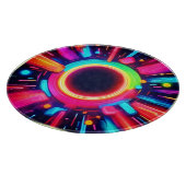 Neon Vortex von Lichtkunst Schneidebrett (Ecke)