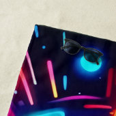 Neon Vortex von Lichtkunst Strandtuch (Beispiel)