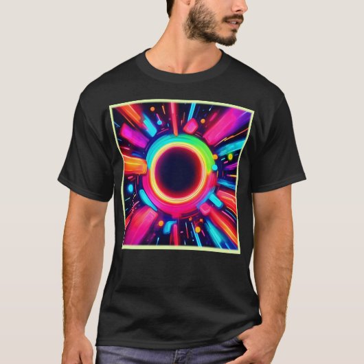 Neon Vortex von Lichtkunst T-Shirt (Vorderseite)