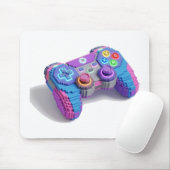 Neon-Voxel-Gaming-Controller-Mauspad Mousepad (Mit Mouse)