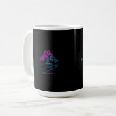 Neon-Wachstums-Bonsai | Personalisierter ästhetisc Kaffeetasse (Vorderseite Links)