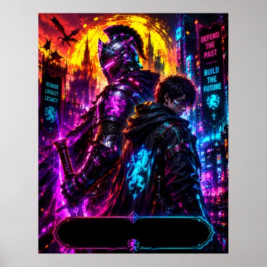 Neon-Wächter-Vater-Poster Poster (Vorne)