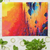 Neon-Wald- und Flussmalerei-Kunst Geschirrtuch (Gefaltet)