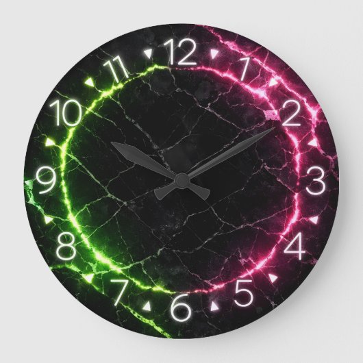 Neon-Wanduhr Große Wanduhr (Vorderseite)