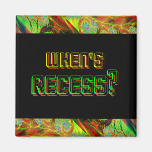 Neon: "Wann ist der Zugang?" Square Magnet