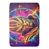 Neon Warrior Power Art Badematte (Vorderseite Vertikal)