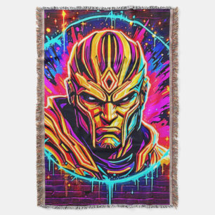 Neon Warrior Power Art Decke