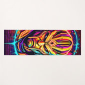 Neon Warrior Power Art Yogamatte (Vorderseite (Horizontal))