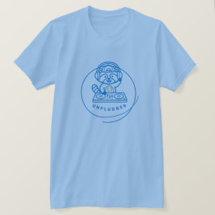 Neon-Waschbär-DJ-T-Shirt T-Shirt