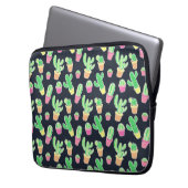 Neon Watercolor Cacti in Pots Pattern Laptopschutzhülle (Vorderseite Links)
