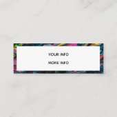 Neon Watercolor Instagram Social Media Mini Visitenkarte (Rückseite)