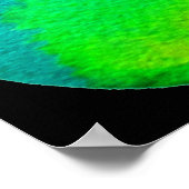 Neon Watercolor Kreismuster abstrakte Kunstfarbe Poster (Ecke)