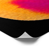 Neon Watercolor Kreismuster abstrakte Kunstfarbe Poster (Ecke)