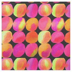 Neon Watercolor Kreismuster abstrakte Kunstfarbe Stoff