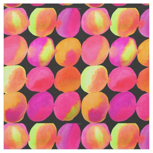 Neon Watercolor Kreismuster abstrakte Kunstfarbe Stoff (Nahaufnahme)