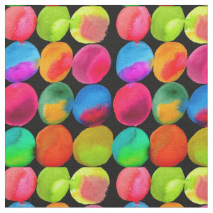 Neon Watercolor Kreismuster abstrakte Kunstfarbe Stoff