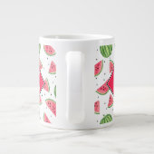 Neon Watercolor Wassermelonen Muster Jumbo-Tasse (Rückseite)