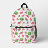 Neon Watercolor Wassermelons Muster Bedruckter Rucksack (Vorderseite)