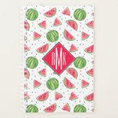 Neon Watercolor Wassermelons Muster Planer (Vorderseite)