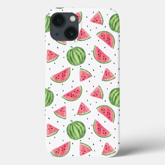 Neon Watercolor Watermelons Pattern Case-Mate iPhone Hülle (Rückseite)