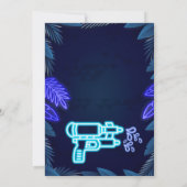 Neon Watergun Party Einladung Summer (Rückseite)