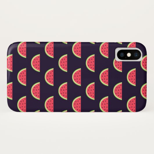 Neon Watermelon auf Lila Muster Case-Mate iPhone Hülle (Rückseite (Horizontal))