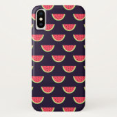 Neon Watermelon auf Lila Muster Case-Mate iPhone Hülle (Rückseite)