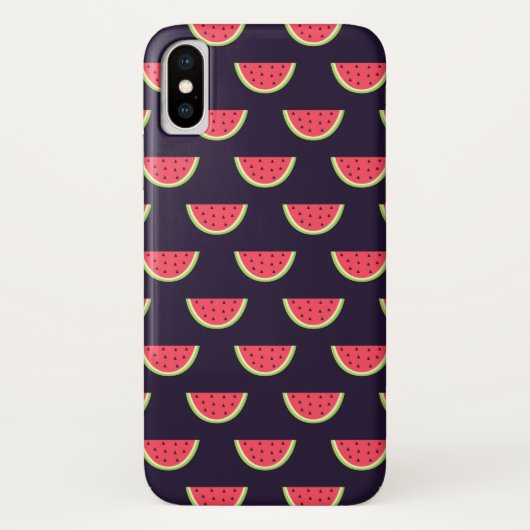 Neon Watermelon auf Lila Muster Case-Mate iPhone Hülle (Rückseite)