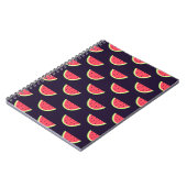 Neon Watermelon auf Lila Muster Notizblock (Linke Seite)