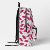Neon Watermelon on Seeds Pattern Bedruckter Rucksack (Links)