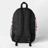 Neon Watermelon on Seeds Pattern Bedruckter Rucksack (Rückseite)