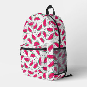 Neon Watermelon on Seeds Pattern Bedruckter Rucksack