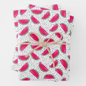 Neon Watermelon on Seeds Pattern Geschenkpapier Set (Beispiel)