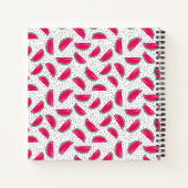 Neon Watermelon on Seeds Pattern Notizblock (Rückseite)