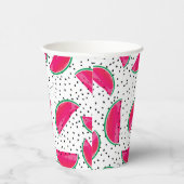 Neon Watermelon on Seeds Pattern Pappbecher (Rechts)